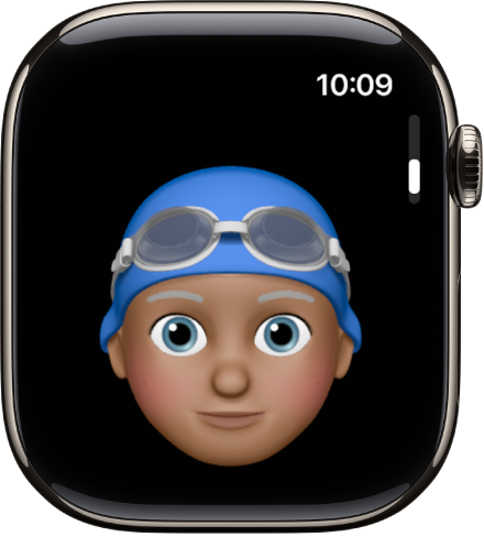 Aplikacija Memoji na Apple Watchu prikazuje lice.