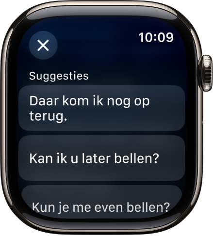 De Mail-app met drie slimme antwoorden.