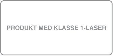 Produktsymbolet for Klasse 1-laser