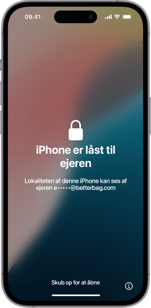 Aktiveringslås på en iPhone, der blev låst af ejeren.