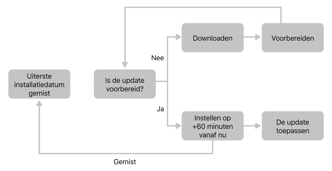 Diagram van software-updates.