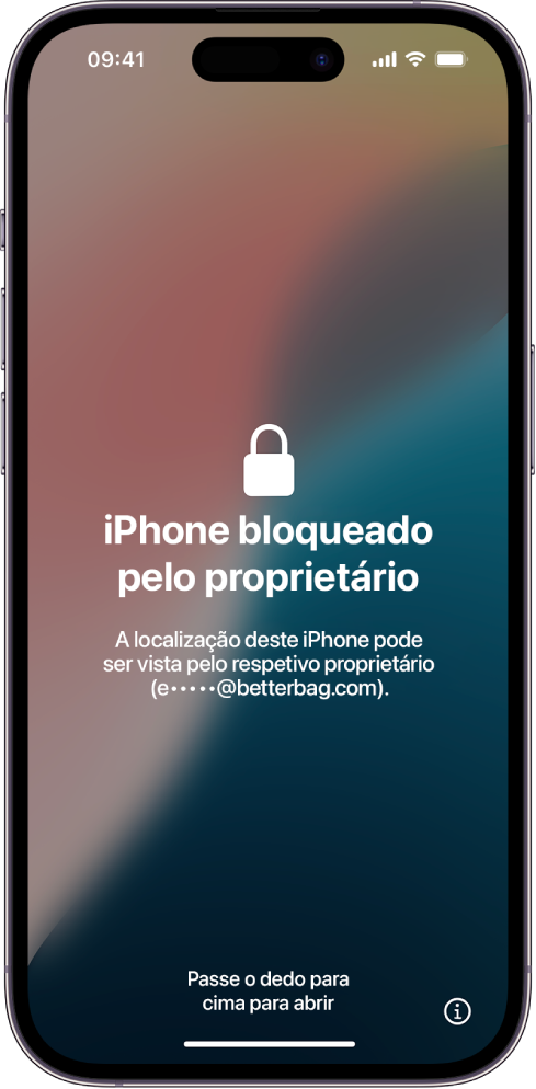 O bloqueio de ativação num iPhone que foi bloqueado pelo proprietário.