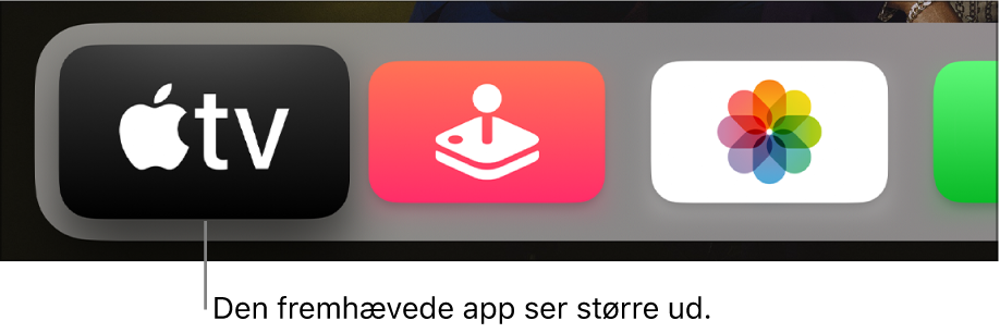 Fremhævet app på hjemmeskærmen