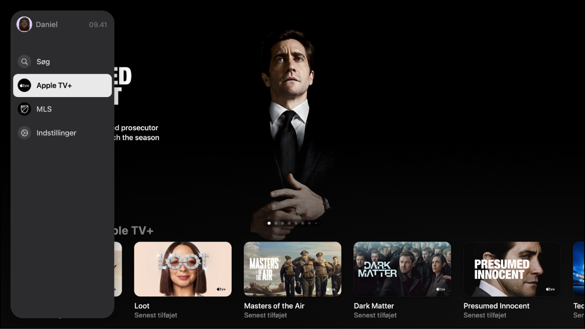 Skærm, der viser Apple TV+