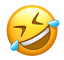 Das Emoji „laut lachen“