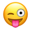 Das Emoji „albern“