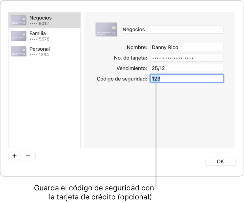 Un formulario de tarjeta de crédito con campos para ingresar el nombre, número de tarjeta de crédito, fecha de vencimiento y código de seguridad.