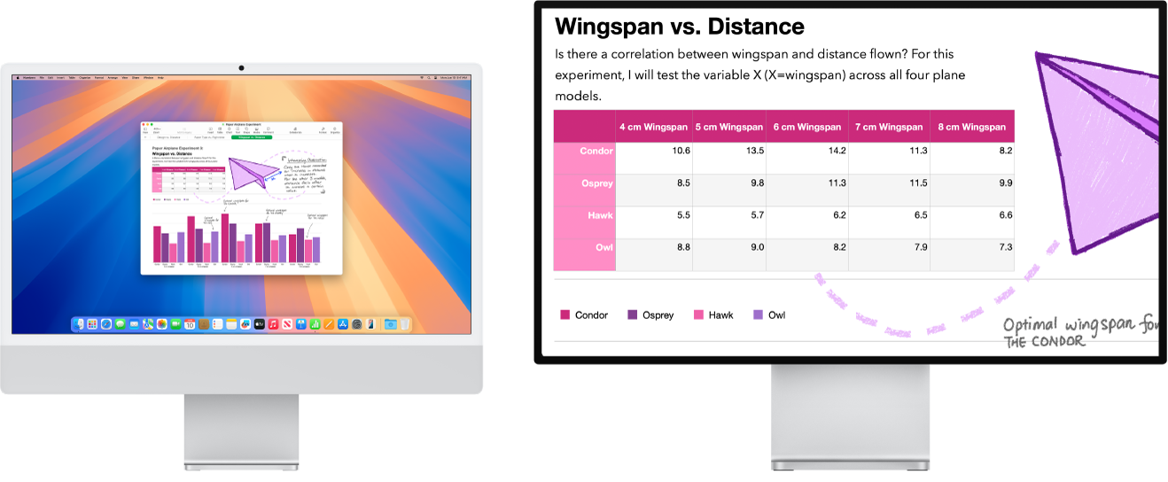 Zoom Display active on the right display, with the screen size fixed on the left display.