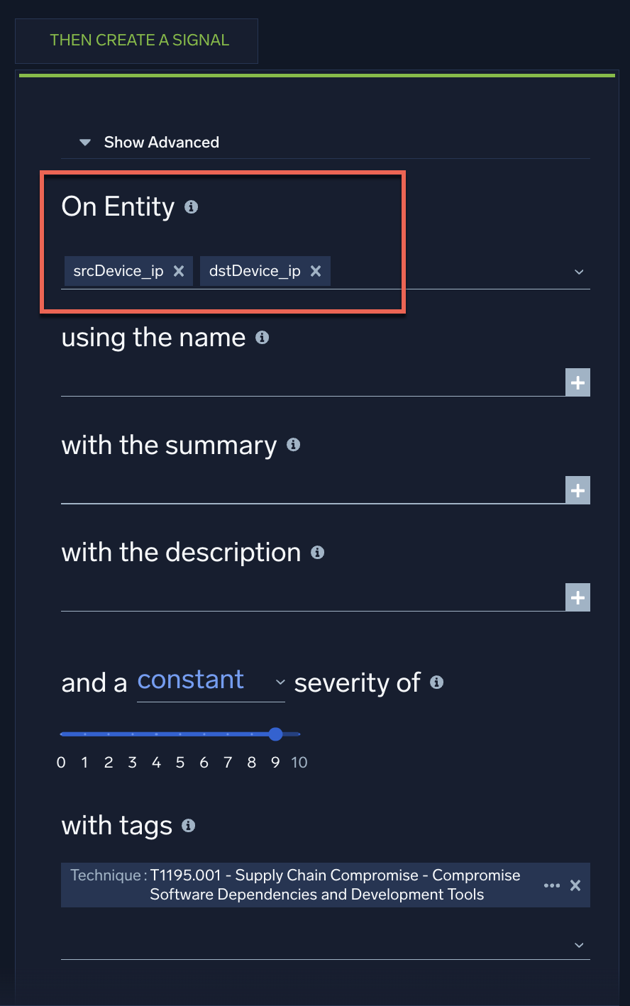 On Entity example