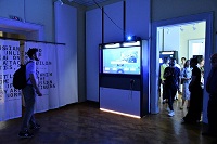 Museum exhibition in UV light