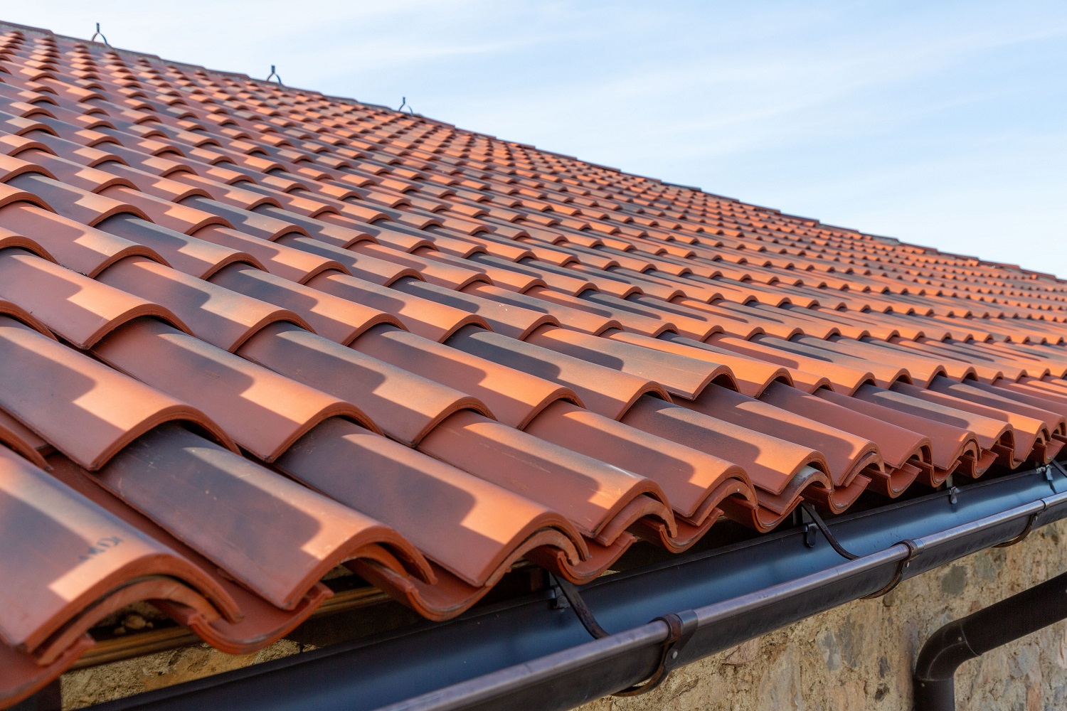 Orange,Colored,Classic,Corrugated,Roof,Tiles,,Shingles,,Close,Up,Texture