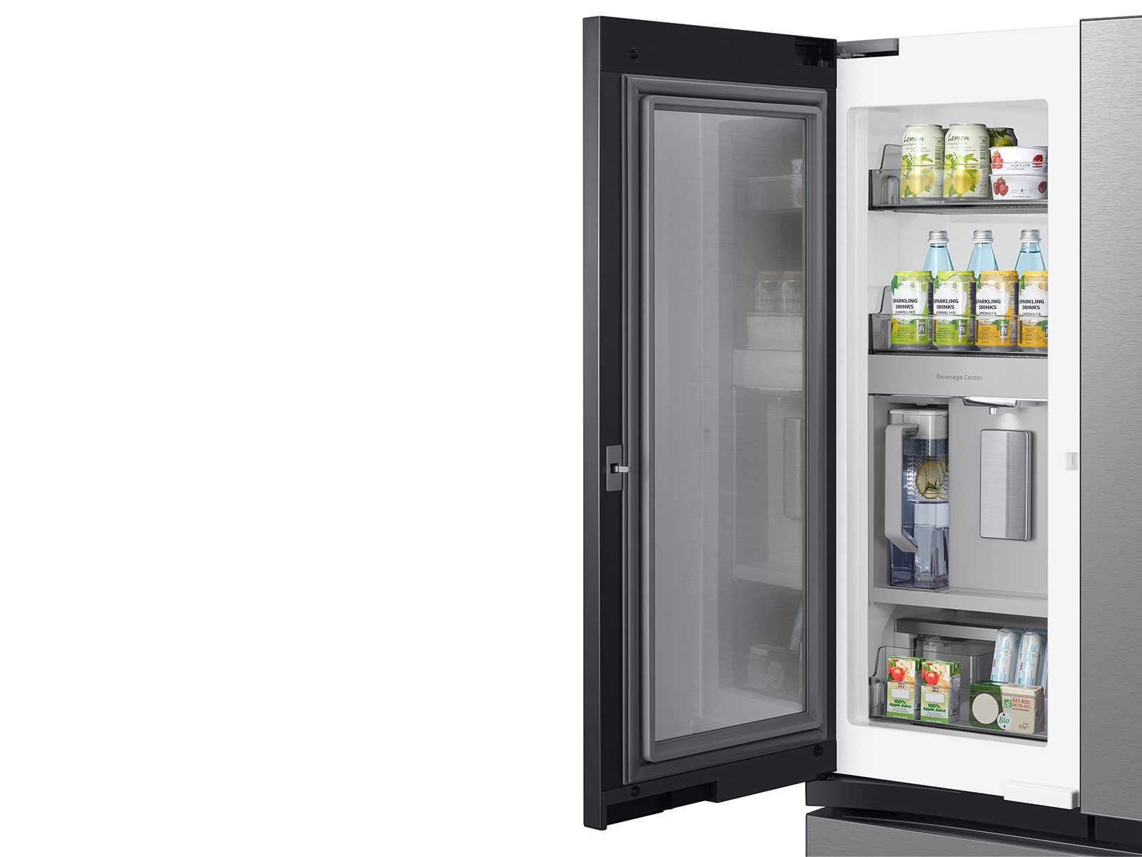 Thumbnail image of Bespoke 3-Door French Door Refrigerator (30 cu. ft.) with Beverage Center™ in Stainless Steel