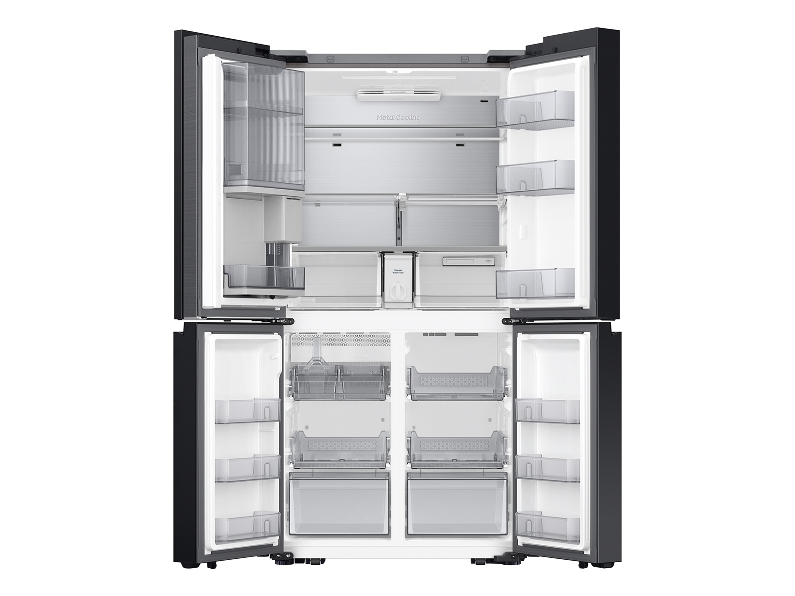 Thumbnail image of Bespoke 29 cu. ft. 4-Door Flex™ Refrigerator with Beverage Zone™ & Auto Open Door in Stainless Steel