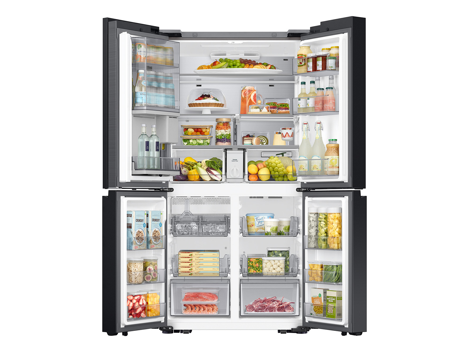 Thumbnail image of Bespoke 29 cu. ft. 4-Door Flex™ Refrigerator with Beverage Zone™ & Auto Open Door in Stainless Steel