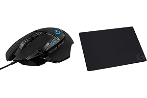 Logitech G502 Hero Ratón Gaming con Cable Alto Rendimiento & G240 Alfombrilla para Juegos, Tela, optimada para sensores de Ju