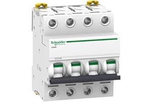 Schneider Electric A9F79463 Interruptor Automático Magnetotérmico Ic60N, 4P, 63A, Curva C