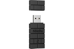 8Bitdo - Wireless USB Adapter 2 for Switch OLED, Windows PC, Mac and Raspberry Pi, PS5, PS4, Switch Pro Controller and More (