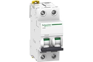 Schneider Electric A9F79263 Interruptor Automático Magnetotérmico Ic60N, 2P, 63A, Curva C