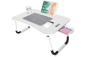 unycos - Bandeja para Cama, Mesa Plegable de Desayuno, Ideal para Portátil, Ordenador y Libros, Ergonómica, Mesa Auxiliar con