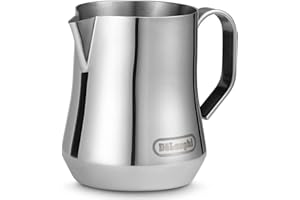 De'Longhi Jarra Espumadora de Leche DLSC060, Espumador de Leche con Asa Cómoda, Idónea para Cappuccino, Caffelatte y Latte Ma