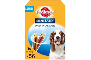 Pedigree Dentastix Snack Dental para la Higiene Oral de Perros Medianos (1 Pack de 56ud)