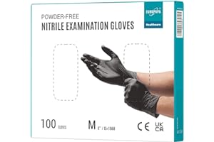 EUROPAPA 100 Guantes De Nitrilo Desechables, Guantes Desechables, Guantes De Examen, Guantes De Nitrilo, Sin Polvo, Sin LÁTex