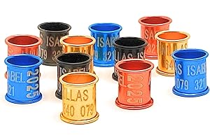 Anillas Personalizadas de Aluminio de 8mm para Palomas (25, Azul)