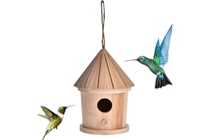 Casa para Pájaros Al Aire Libre, Casa para Pájaros De Madera, nidos para Pájaros Colgante, Casa para Pájaros Colgante para Ja