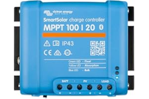 Victron Energy SmartSolar MPPT 100V 20 amperios 12/24/48-Voltios Controlador de Carga Solar (Bluetooth)