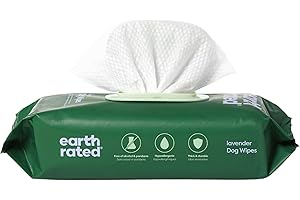 Earth Rated Toallitas hipoalergénicas para Perros, para Limpiar y Eliminar olores de Patas, Cuerpo y Trasero, Cachorros y Per