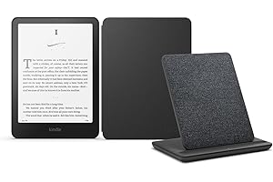 Kindle Paperwhite Signature Edition (versión 2024) de 32 GB sin anuncios, una funda basada en Amazon Plant y una base de carg