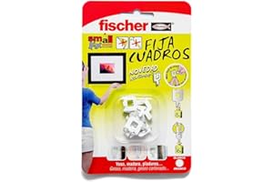 fischer - Fija Cuadros para Colgar Sin Hacer Agujeros, Capacidad de Carga de Hasta 8 Kg, Reutilizable y Sin Agujeros, Ideal p