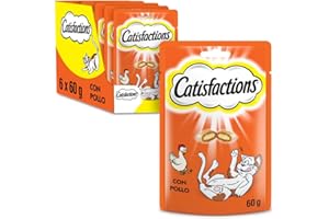 Mars Catisfactions Premios para Gatos, Sabor Pollo (Pack de 6 x 60g)