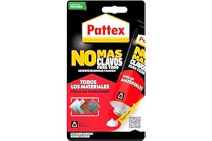 Pattex No Más Clavos Para Todo HighTack, adhesivo de montaje resistente a temperaturas extremas, pegamento fuerte en superfic