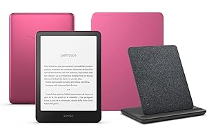 Kindle Paperwhite Signature Edition (versión 2024) de 32 GB sin anuncios, una funda basada en Amazon Plant y una base de carg