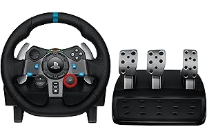 Logitech G29, Driving Force Volante de Carreras y Pedales, Force Feedback, Aluminio Anodizado, Palancas de Cambio, Enchufe Eu