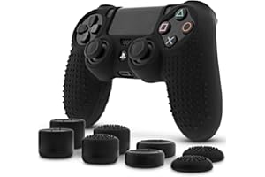 Fosmon Funda de Silicona para Mando PS4 | Protectora Antideslizante para los Mandos Sony PS4 / PS4 Slim / PS4 Pro | 8 Empuñad