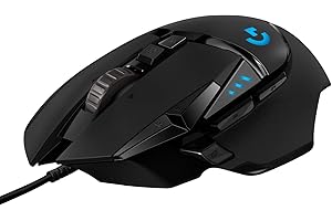 Logitech G502 HERO Ratón Gaming con Cable Alto Rendimiento, Captor HERO 25K, 25,600 DPI, RGB, Peso Personalizable, 11 Botones