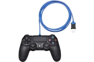 Amazon Basics - USB-A a micro USB Cable de carga para mando de PlayStation 4, 1.82 m, Azul