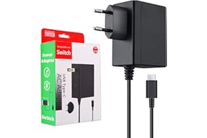 ECHTPower Cargador para Nintendo Switch, Adaptador de Corriente de Carga Rápida USB Tipo C, Compatible con Modo TV/Switch Lit