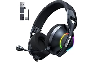 Datarm DH30 Cascos Gaming Inalambricos para PS4, PS5, PC, Mac, Switch, Auriculares Bluetooth con Micrófono con cancelación de