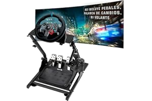 Unicview Soporte para volante Logitech G29 G920 G923 incluye soporte caja de cambios, Thrustmaster T150 T500 T300 TX TH8A, PS