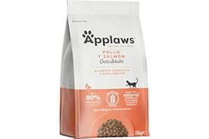 Applaws Comida Seca Completa Natural de Pollo con Salmón para Gatos Adultos - Bolsa Resellable de 7.5 kg