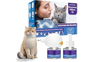 VICSOM Difusor Feromonas para Gatos 3 EN 1, 60 Días Calmante Gatos, Difusor Feromonas Gatos para un Relajamiento Duradero, Al