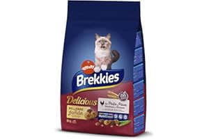 Brekkies Pienso para Gatos Delicious con una Selección de Aves y Verduras - 3000 gr