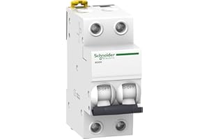 Schneider Electric A9K17232 IK60N Interruptor Automático Magneto Térmico, 2P, 32A, Curva C, 78.5mm x 36mm x 85mm, Blanco