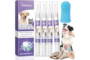 4 unidades Bolígrafo para cepillo de dientes para mascotas, 1PCS Cepillo Dientes Perro, Pet Toothbrush Pen, Pluma de Limpieza