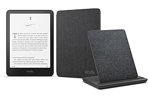 Kindle Paperwhite Signature Edition (versión 2024) de 32 GB sin publicidad, una funda de tela de Amazon y una base de carga i