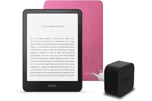 El último Kindle Paperwhite (versión 2024) de 16 GB sin anuncios, una funda basada en Amazon Plant y un adaptador de corrient