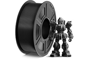 TECBEARS PETG Filamento 1.75mm Negro, Filamento para Impresora 3D PETG de Fuerte Tenacidad, Carrete de 1 kg, +/- 0,02 mm, Ade